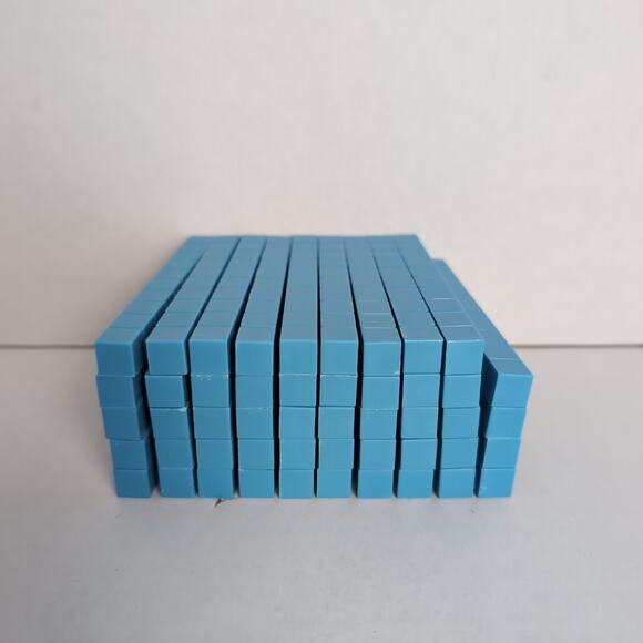 Hand 2 Mind Base Ten Flats Rods Blue Plastic Manipulatives Homeschool 5542 5532 - Picture 6 of 7